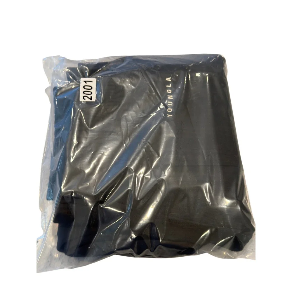 YoungLA 620 Pants Mens 38L Black Cotton Nylon Straight Leg Trousers YLA2291